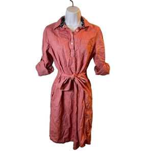 Mountain Khakis Full Button Down Dress with Belt Size S